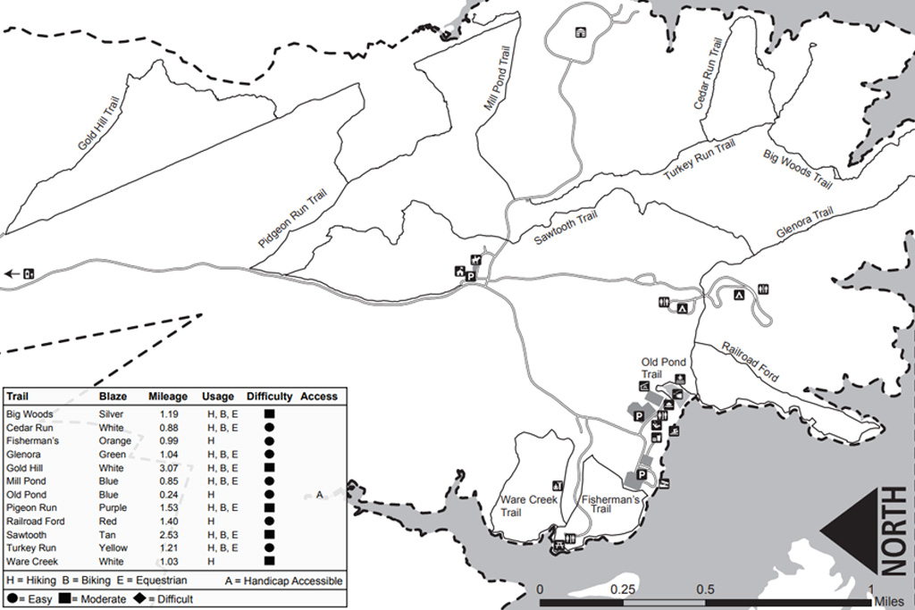 Lake Anna State Park trail map